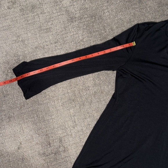 Eileen Fisher Black Blouse Small Professional Tencel Long Sleeve V Neck EUC - Picture 13 of 14